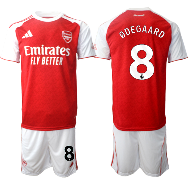 Men 2025-2026 Club Arsenal home red 8 Soccer Jersey 01